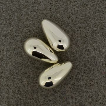 Metallic-Tropfen silberfb. 18x10 mm Lochgröße 1,2 mm 0713-18914 4016490083351  