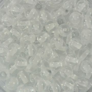 Glasperle rund transparent kristall 4 mm Lochgröße 0,8 mm