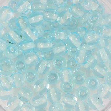Glasperle rund transparent aqua 4 mm Lochgröße 0,8 mm