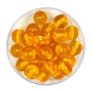Glasperle rund transparent topas 8 mm Lochgröße 0,8 mm