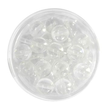 Glasperle rund transparent kristall 8 mm Lochgröße 0,8 mm