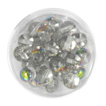 Glasperle rund vitrail 8 mm Lochgröße 0,8 mm