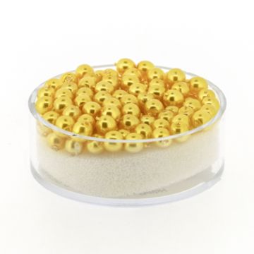 Wachs-Glasperle Top Qualität gelb 4 mm Lochgröße 0,8 mm