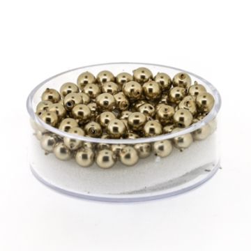 Wachs-Glasperle Top Qualität goldbraun 4 mm Lochgröße 0,8 mm