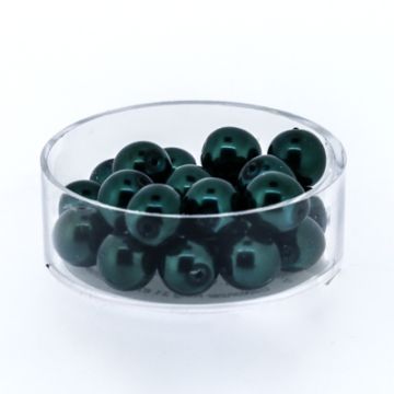 Wachs-Glasperle Top Qualität tannengrün 8 mm Lochgröße 0,8 mm Top Qualität