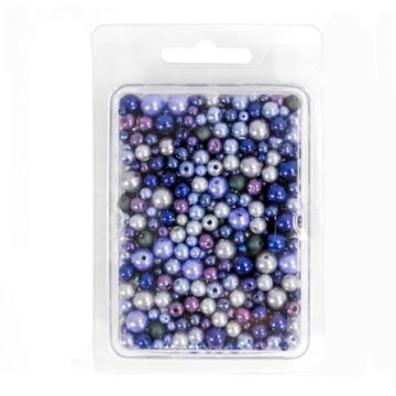 Wachsperle blau-ton mix