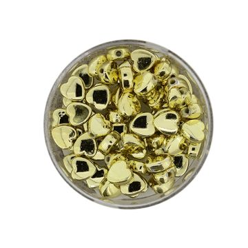 Wachsperle Herz goldfb.metallic 6 mm Lochgröße 0,8 mm