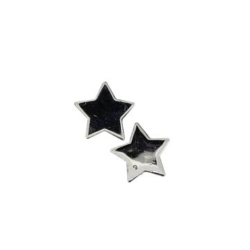 Wachsperle Stern silberfb.metallic 14 mm Lochgröße 1,2 mm