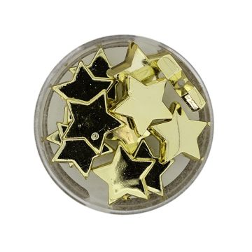 Wachsperle Stern goldfb.metallic 14 mm Lochgröße 1,2 mm