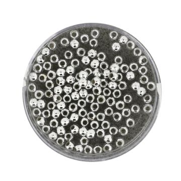 Metallic-Perle silberfarben 3 mm Lochgröße 1 mm