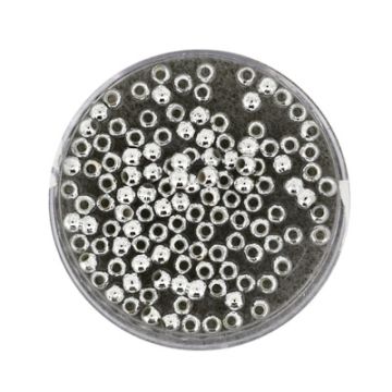 Metallic-Perle silberfarben 3 mm Lochgröße 1 mm