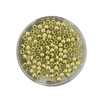 Metallic-Perle goldfarben 3 mm Lochgröße 1 mm