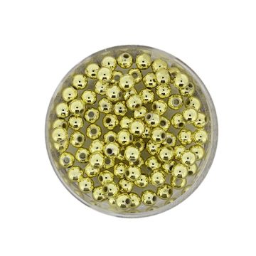 Metallic-Perle goldfarben 4 mm Lochgröße 1 mm