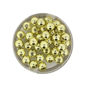 Metallic-Perle goldfarben 6 mm Lochgröße 1,2 mm