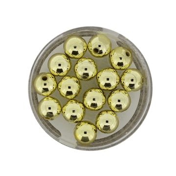 Metallic-Perle goldfarben 8 mm Lochgröße 1,5 mm