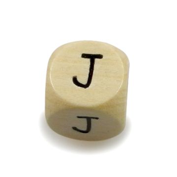 Holzbuchstaben Würfel J natur 10x10 mm Lochgröße 3 mm 20St 0830-100J1 4016490893073  
