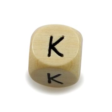 Holzbuchstaben Würfel K natur 10x10 mm Lochgröße 3 mm 20St 0830-100K1 4016490893080  