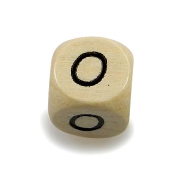 Holzbuchstaben Würfel O natur 10x10 mm Lochgröße 3 mm 20St 0830-100O1 4016490893127  