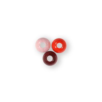 Holzperle rund rot-ton 6 mm Lochgröße 2 mm