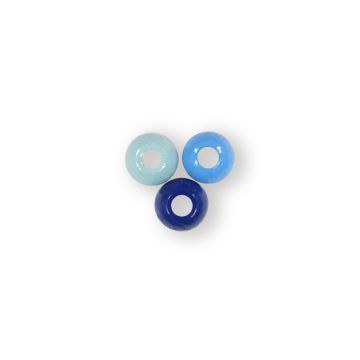 Holzperle rund blau-ton 6 mm Lochgröße 2 mm