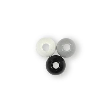 Holzperle rund grau-ton 8 mm Lochgröße 2,2 mm