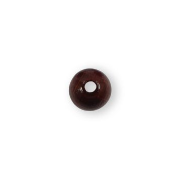 Holzperle rund rotbraun 8 mm Lochgröße 2,2 mm