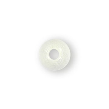 Holzperle rund weiß 10 mm Lochgröße 2,4 mm