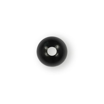 Holzperle rund schwarz 10 mm Lochgröße 2,4 mm