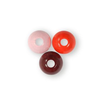 Holzperle rund rot-ton 10 mm Lochgröße 2,4 mm
