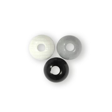Holzperle rund grau-ton 10 mm Lochgröße 2,4 mm