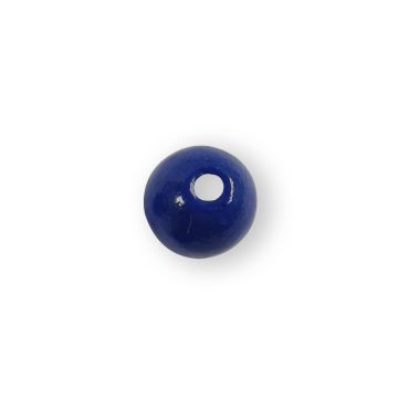 Holzperle rund ultramarine 10 mm Lochgröße 2,4 mm
