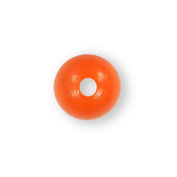 Holzperle rund orange 12 mm Lochgröße 2,5 mm