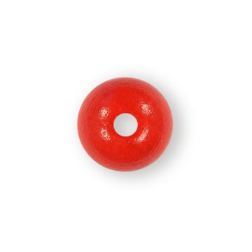 Holzperle rund rot 12 mm Lochgröße 2,5 mm