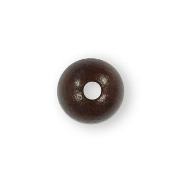 Holzperle rund braun 12 mm Lochgröße 2,5 mm