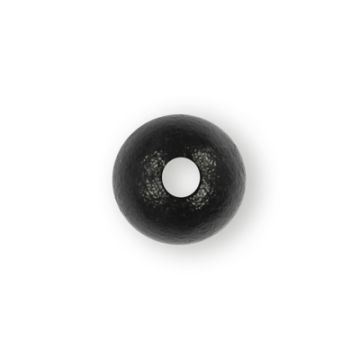 Holzperle rund schwarz 12 mm Lochgröße 2,5 mm