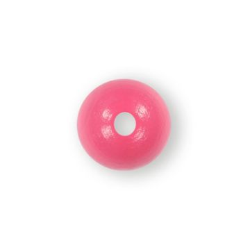 Holzperle rund rosa 12 mm Lochgröße 2,5 mm