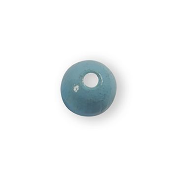Holzperle rund pastellblau 12 mm Lochgröße 2,5 mm