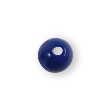 Holzperle rund ultramarine 12 mm Lochgröße 2,5 mm