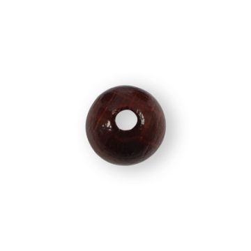 Holzperle rund rotbraun 12 mm Lochgröße 2,5 mm