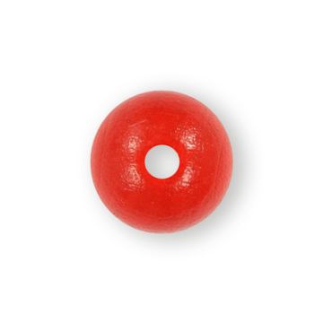 Holzperle rund rot 14 mm Lochgröße 2,7 mm