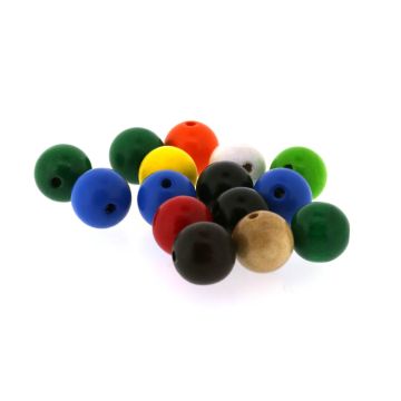 Holzperle rund Mix 14 mm Lochgröße 2,7 mm rund