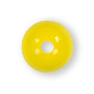 Holzperle rund gelb 16 mm Lochgröße 2,9 mm