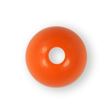 Holzperle rund orange 16 mm Lochgröße 2,9 mm