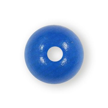 Holzperle rund hellblau 16 mm Lochgröße 2,9 mm
