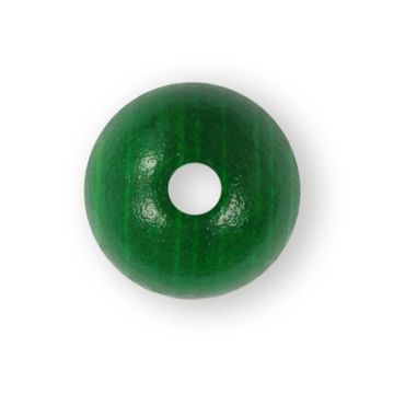 Holzperle rund dunkelgrün 16 mm Lochgröße 2,9 mm