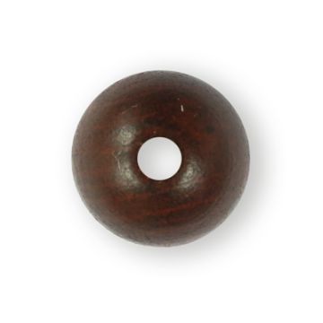 Holzperle rund braun 16 mm Lochgröße 2,9 mm