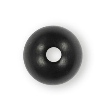 Holzperle rund schwarz 16 mm Lochgröße 2,9 mm