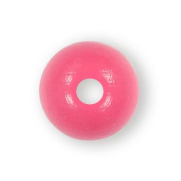 Holzperle rund rosa 16 mm Lochgröße 2,9 mm