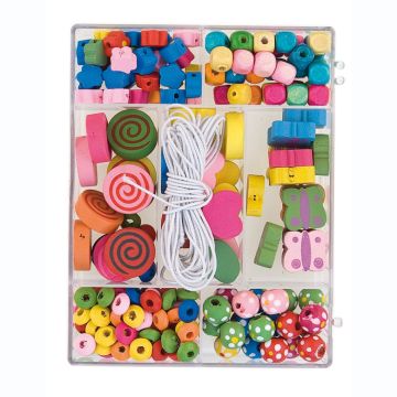 Holzperlen mix bunt