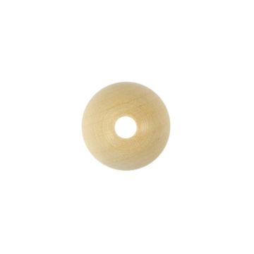 Rohholzkugel natur 25 mm Lochgröße 5 mm 4 Stück